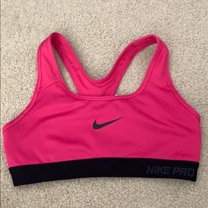 Pink sports bra